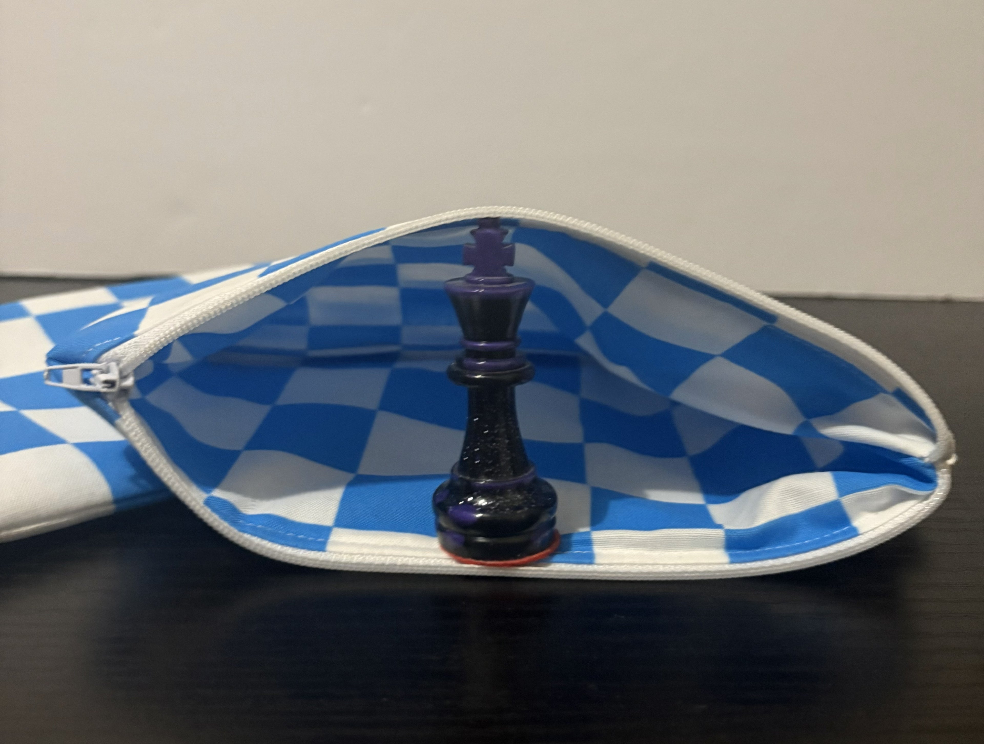 Blue & White checkered carrying bag