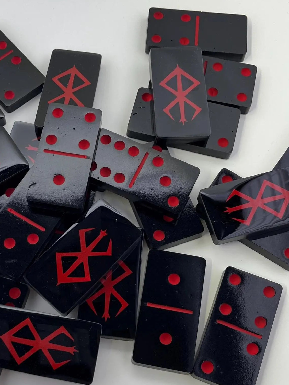 Black and Red Berserk dominoes