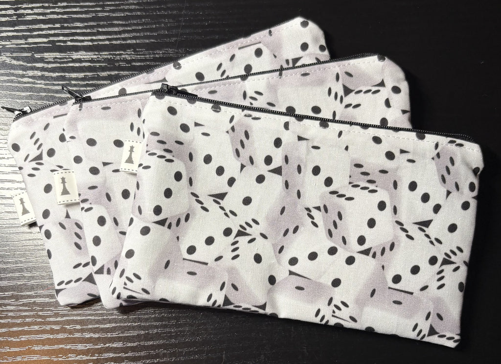 Black & White dice pattern carrying bag