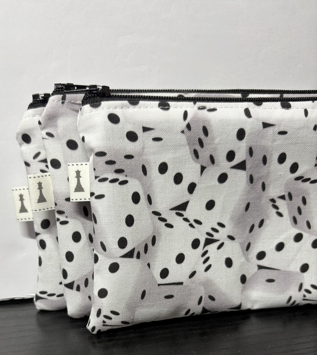 Black & White dice pattern carrying bag
