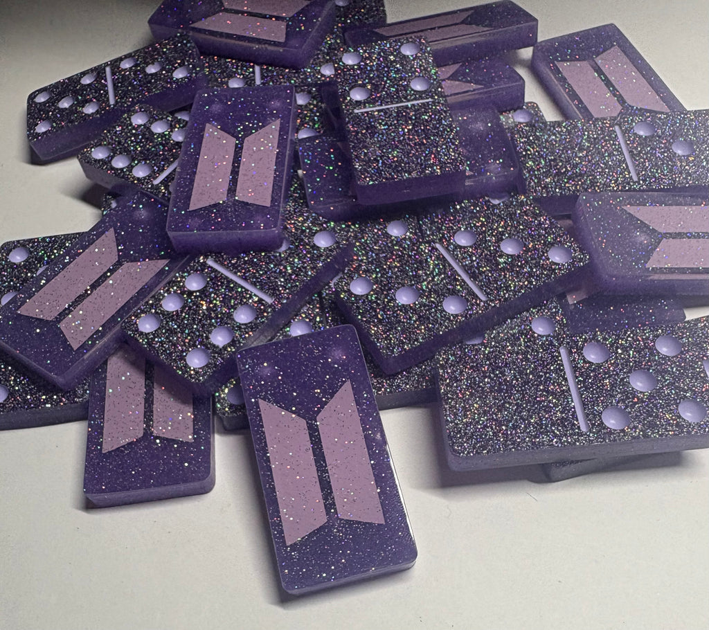 Purple BTS dominoes
