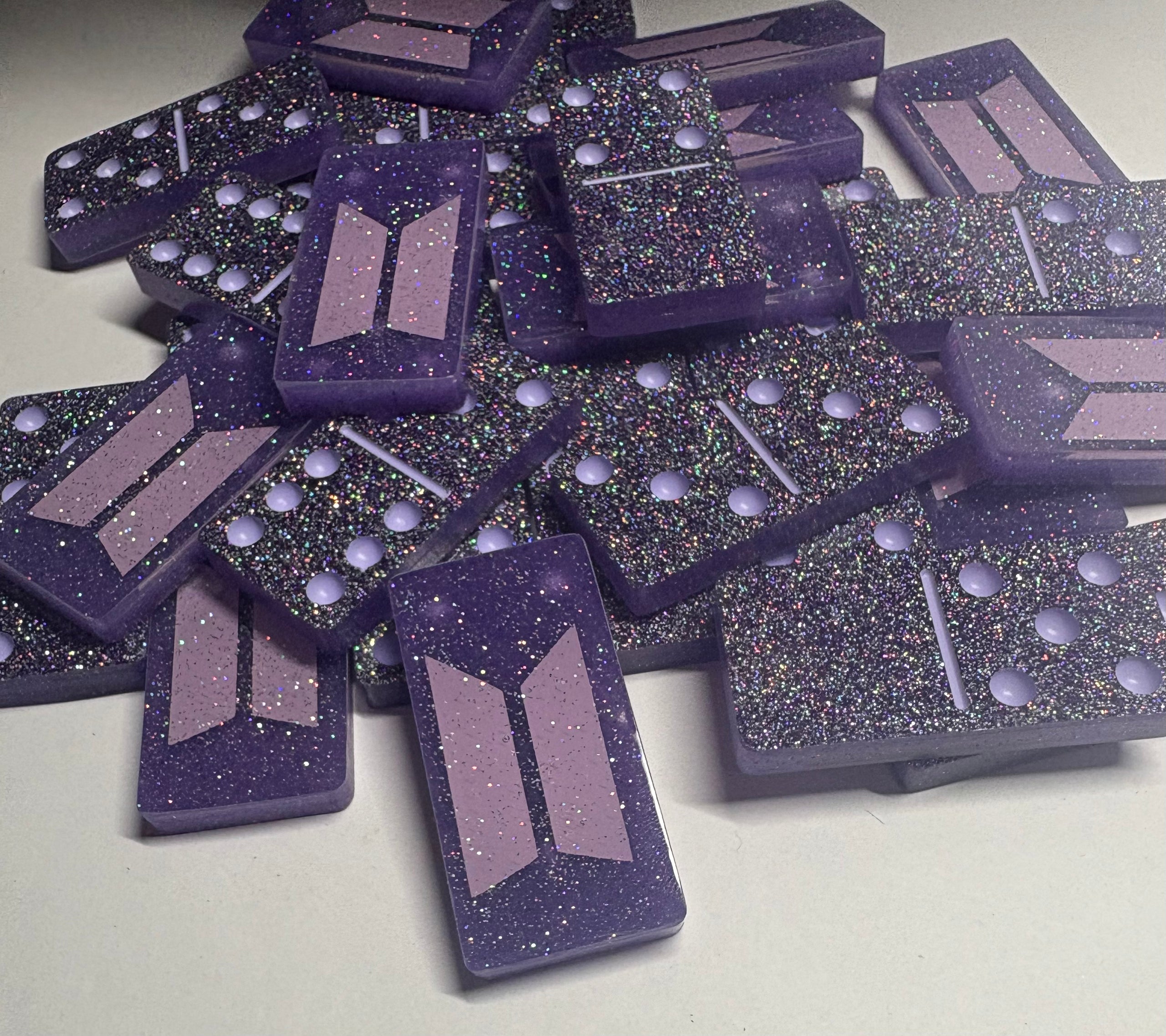 Purple BTS dominoes