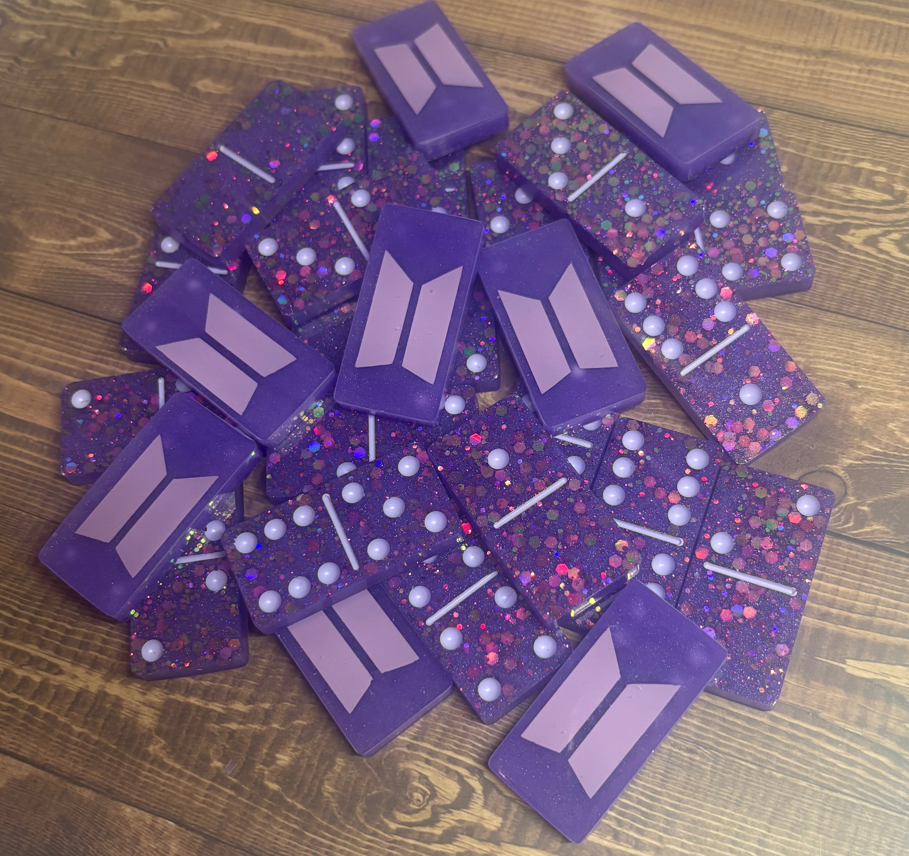 Purple BTS dominoes