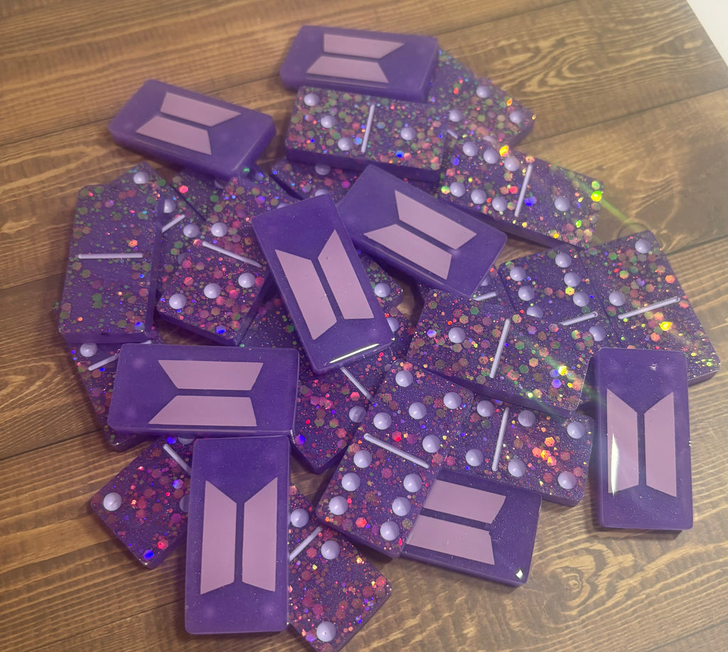 Purple BTS dominoes