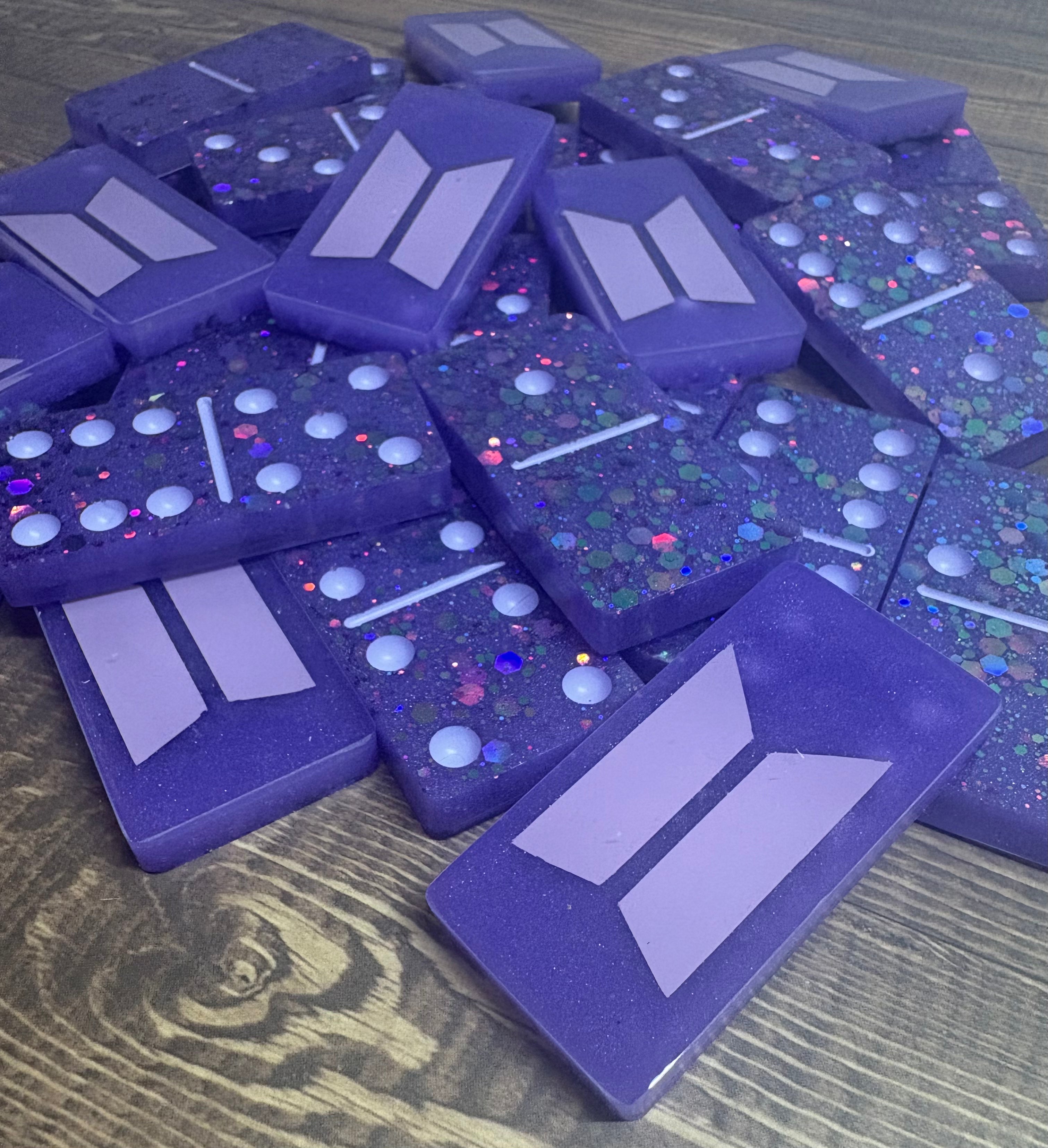 Purple BTS dominoes