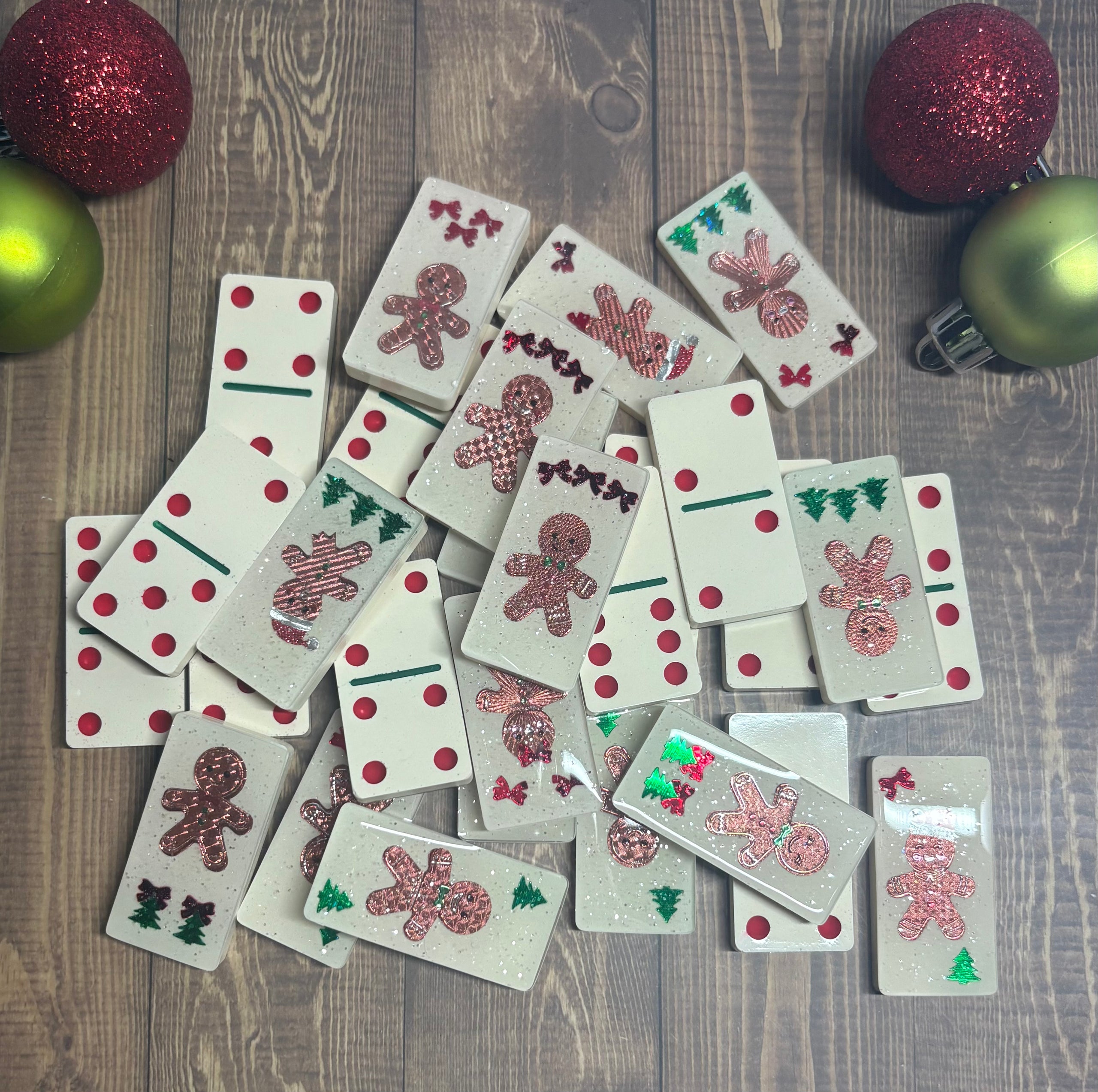 Gingerbread Christmas dominoes