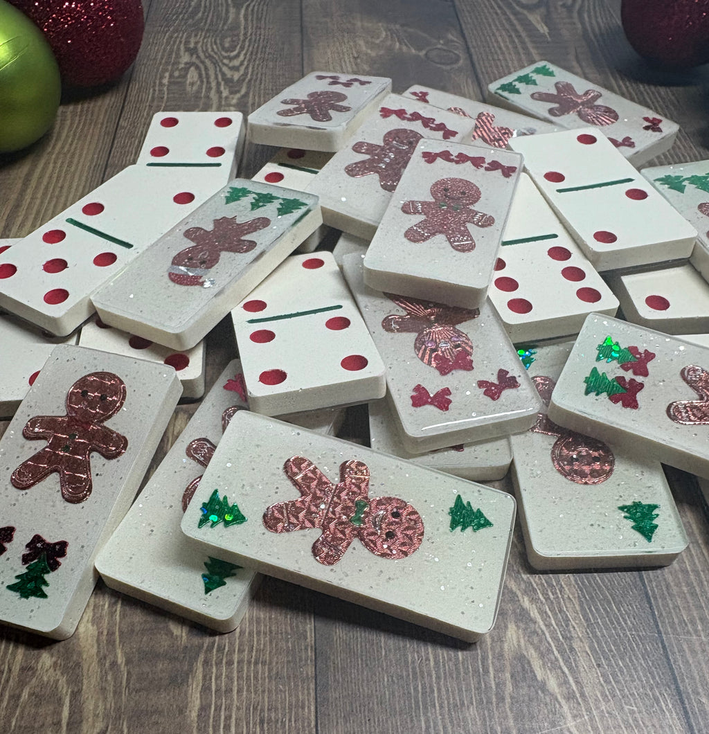 Gingerbread Christmas dominoes