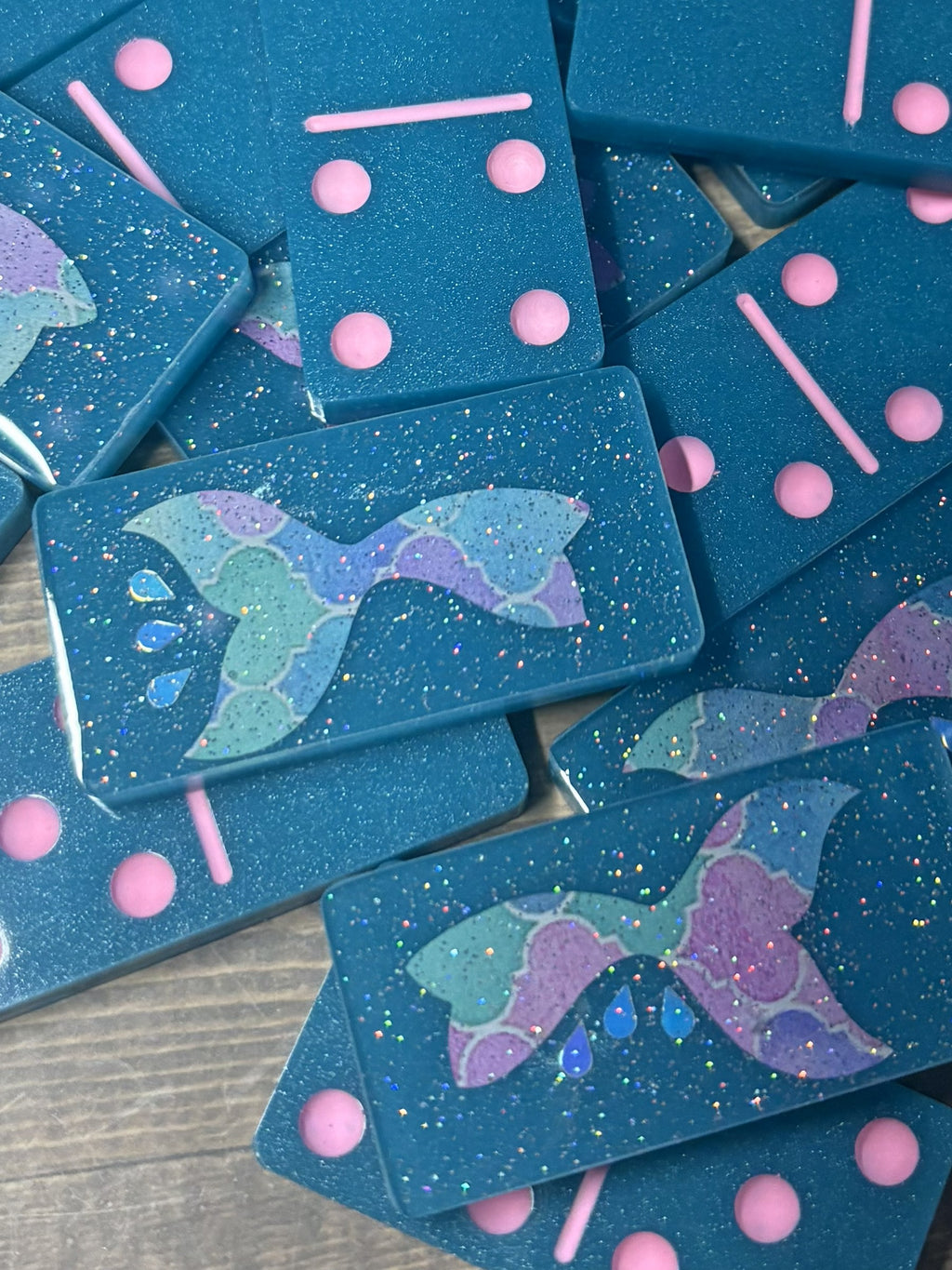 Mermaid Tale handmade Resin Dominoes