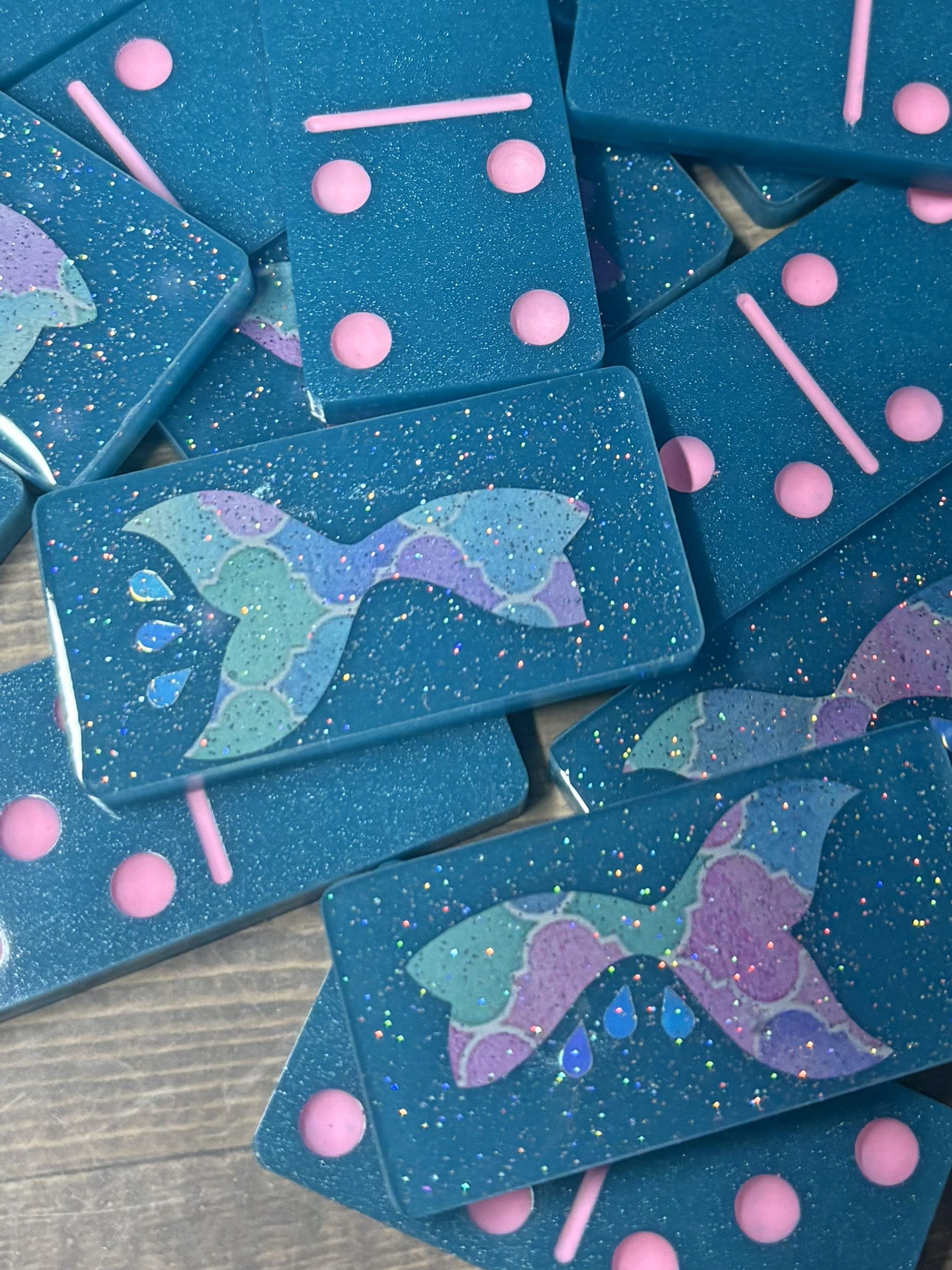 Mermaid Tale handmade Resin Dominoes