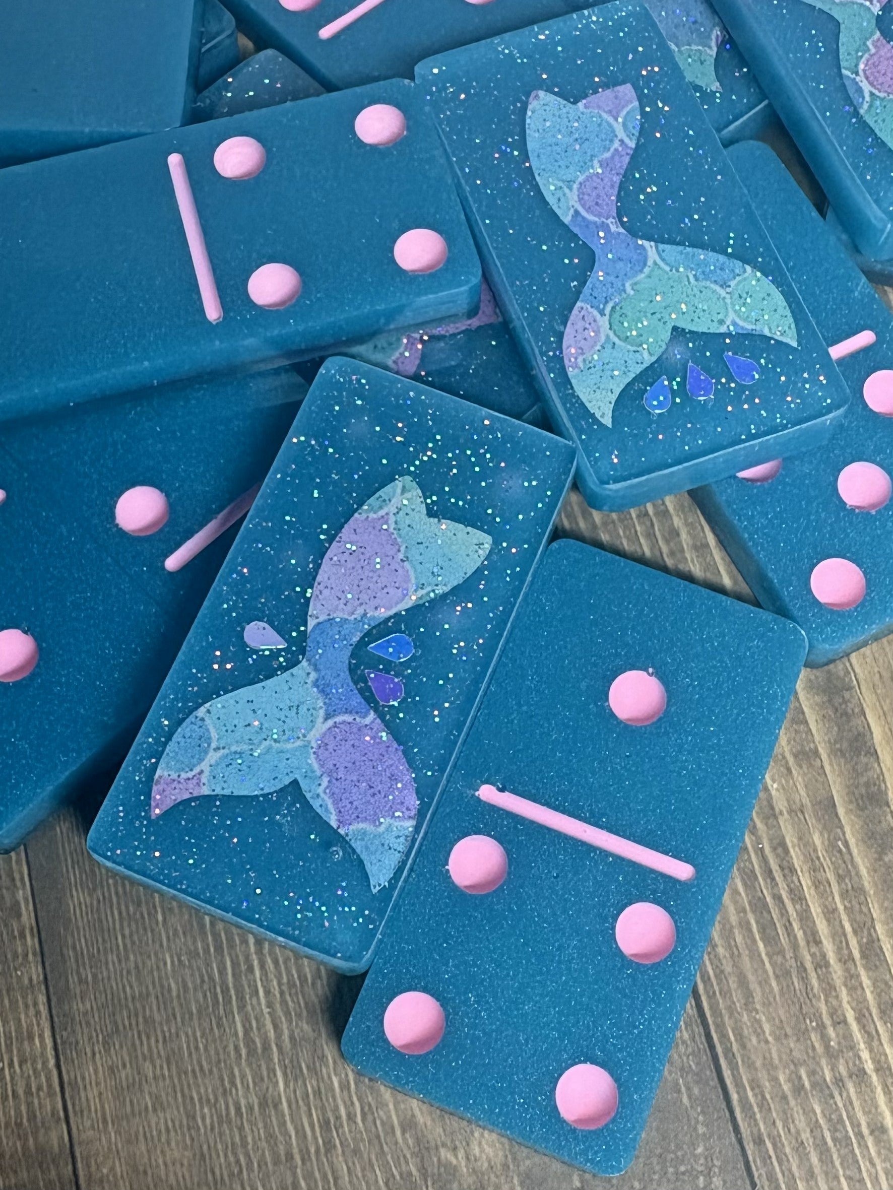 Mermaid Tale handmade Resin Dominoes