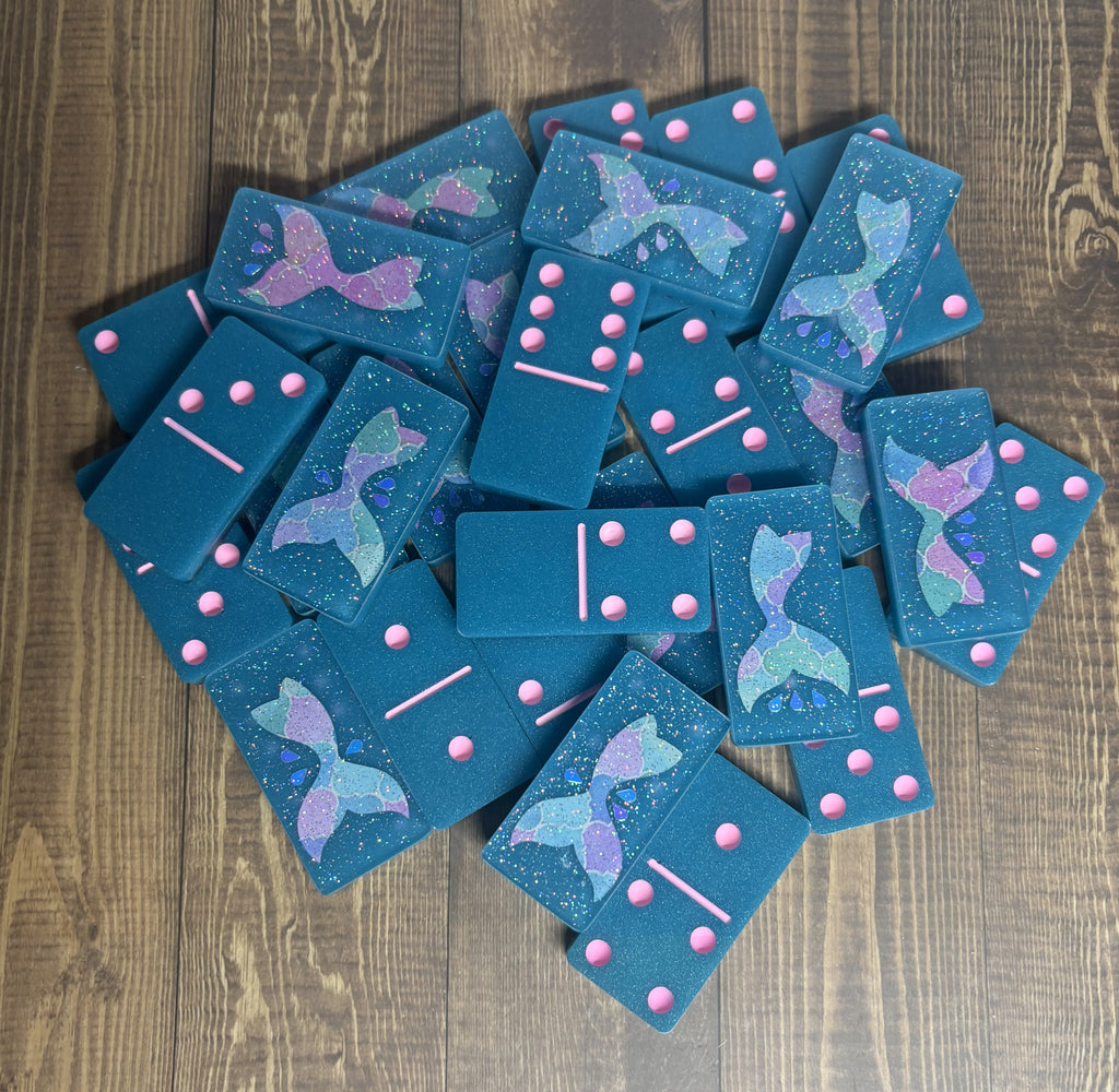 Mermaid Tale handmade Resin Dominoes