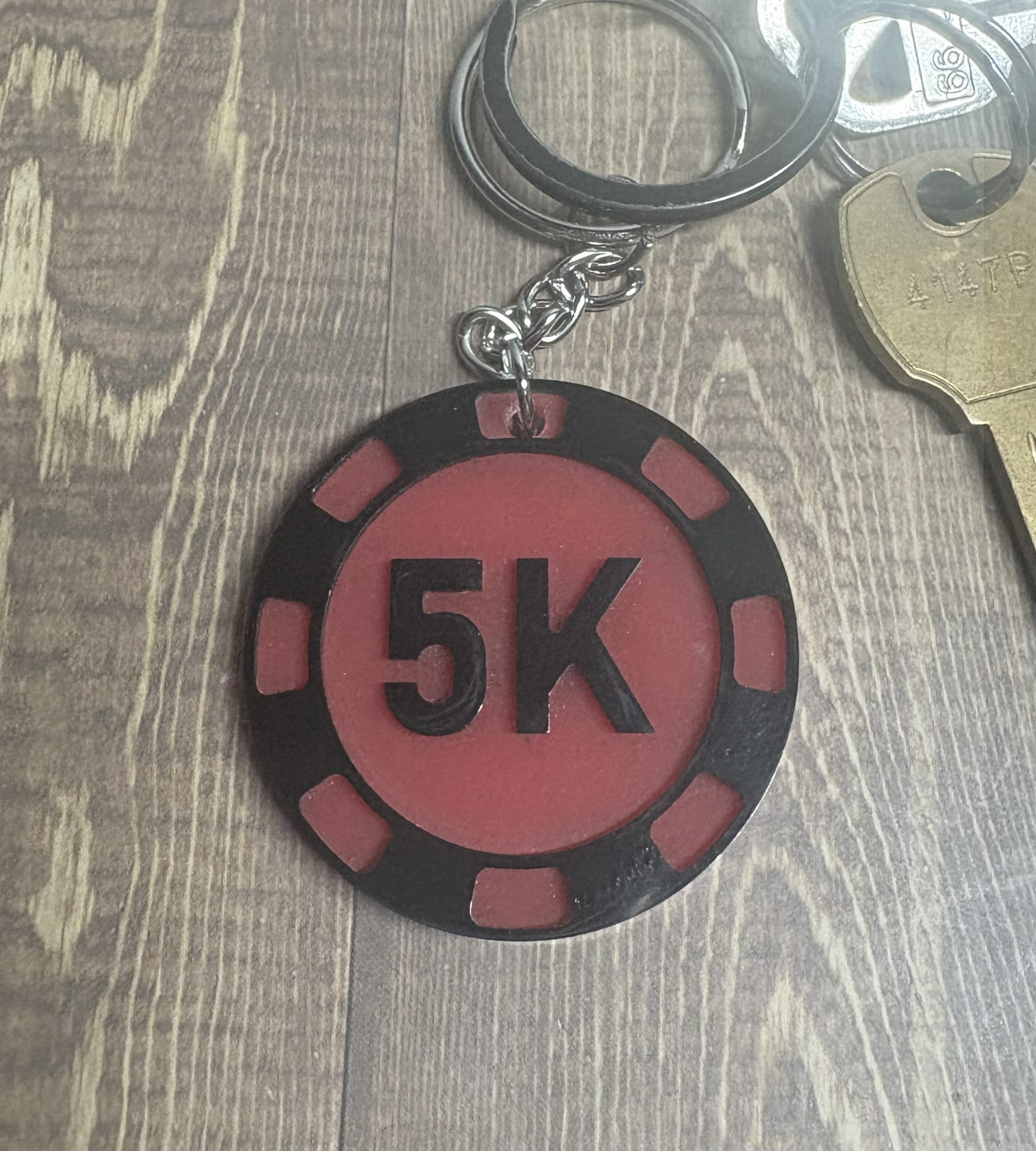 Poker chip keychain
