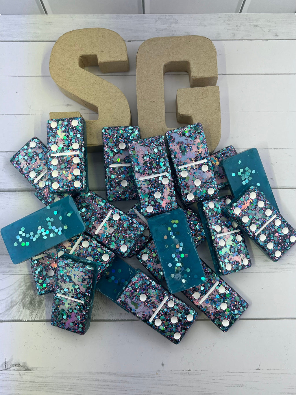 Unicorn Professional size handmade resin Dominoes