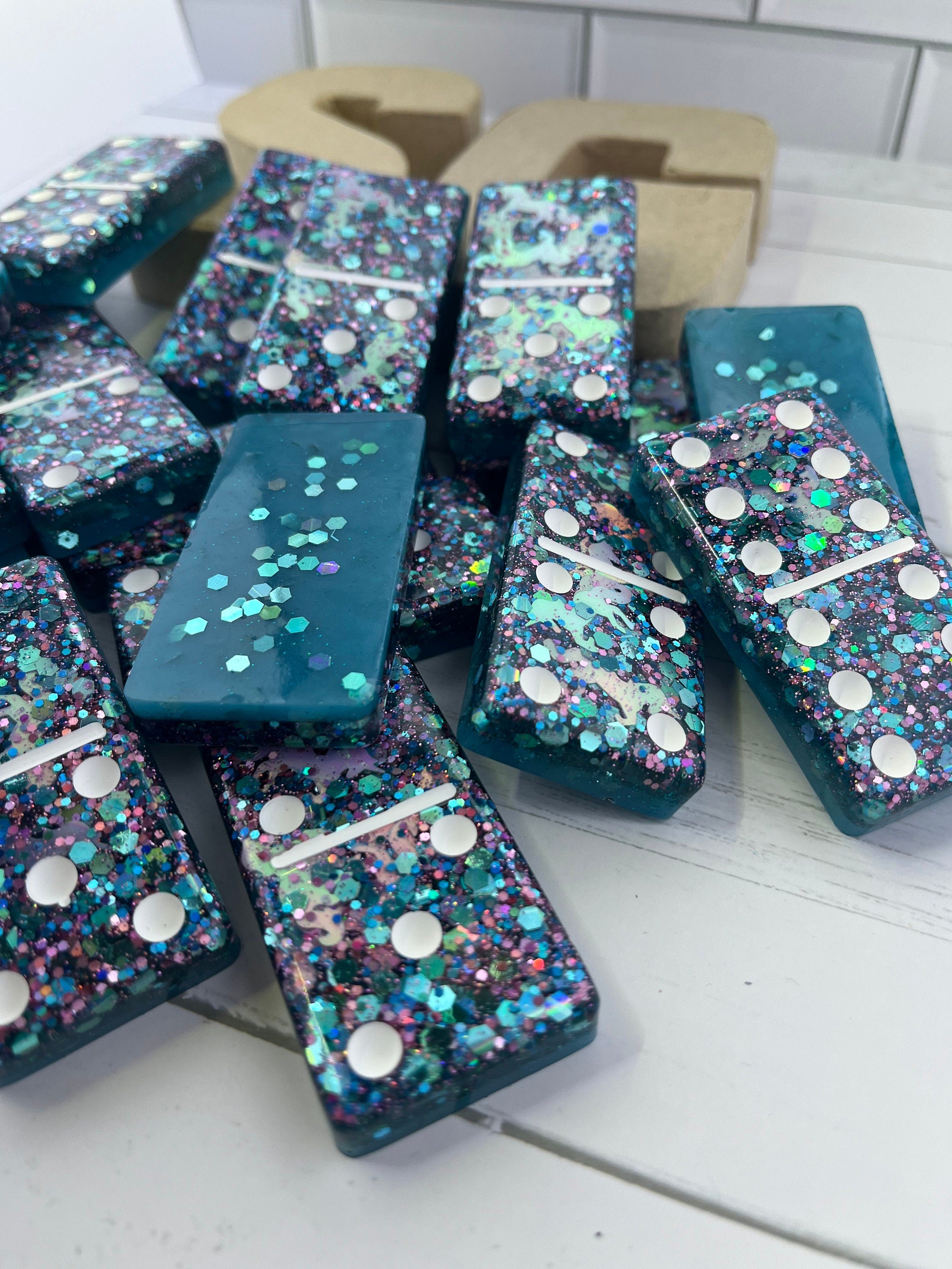 Unicorn Professional size handmade resin Dominoes
